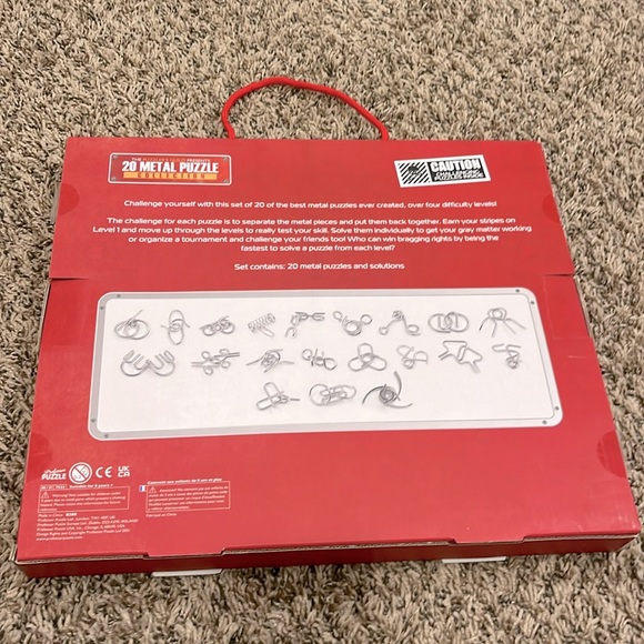 20-PIECE Metal Puzzle Set 🧠 - Picture 2 of 2